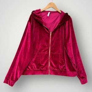 🎉5 for $45🎉 NWT Fabletics Velvet Jacket Full Zip Women Size 2X